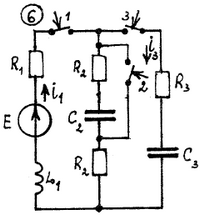 Cхема 6, n=6, переходный процесс при нескольких коммутациях, МИИТ
